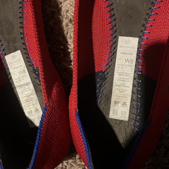 Red Rothy’s.. Size 8 The Point - Picture 3 of 4